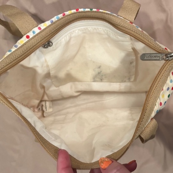 Rare Vintage 2000’s Rainbow “Polka all over” LeSportSac Purse - Picture 3 of 3